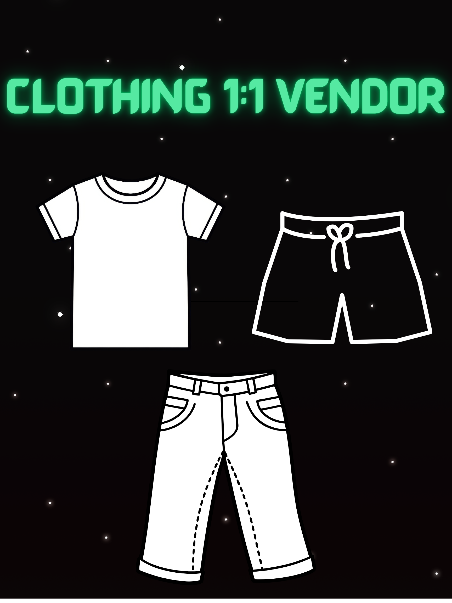 Clothing 1:1 vendor